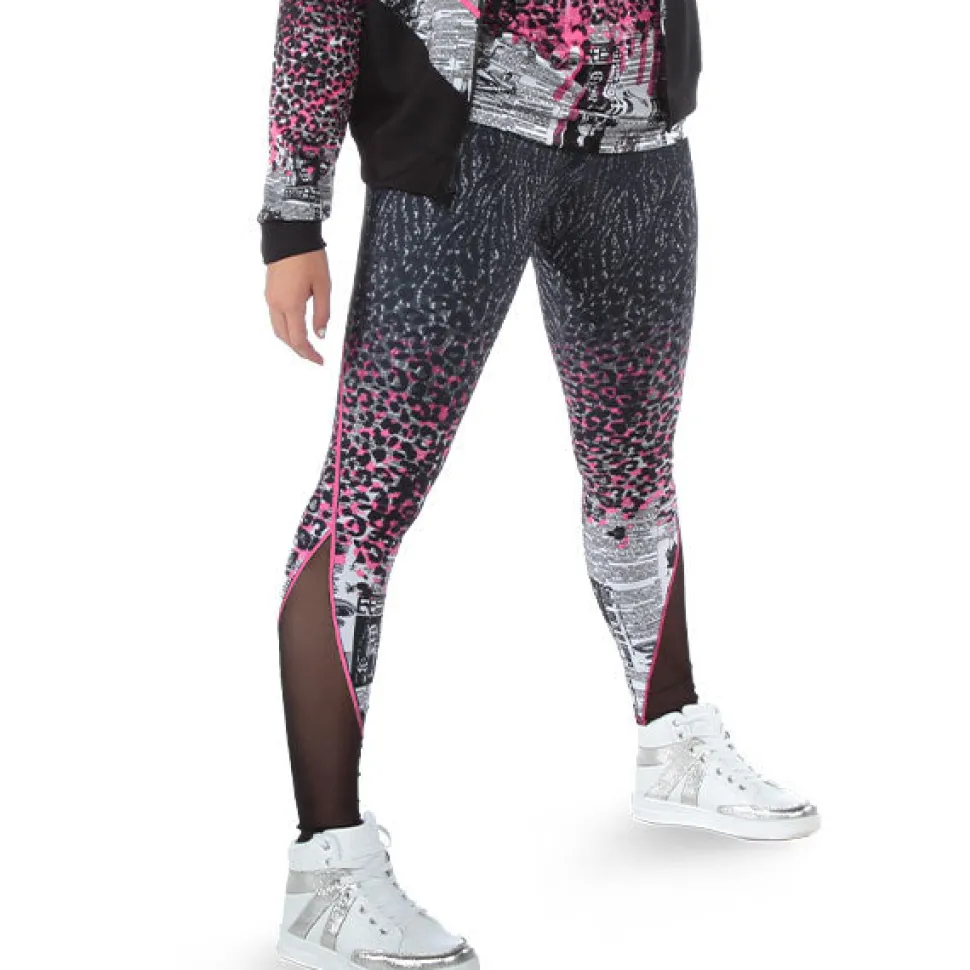 Alexandra Cheetah Newspaper Mesh Legging
