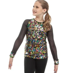 Alexandra Collection Kids Sequin Baseball Top