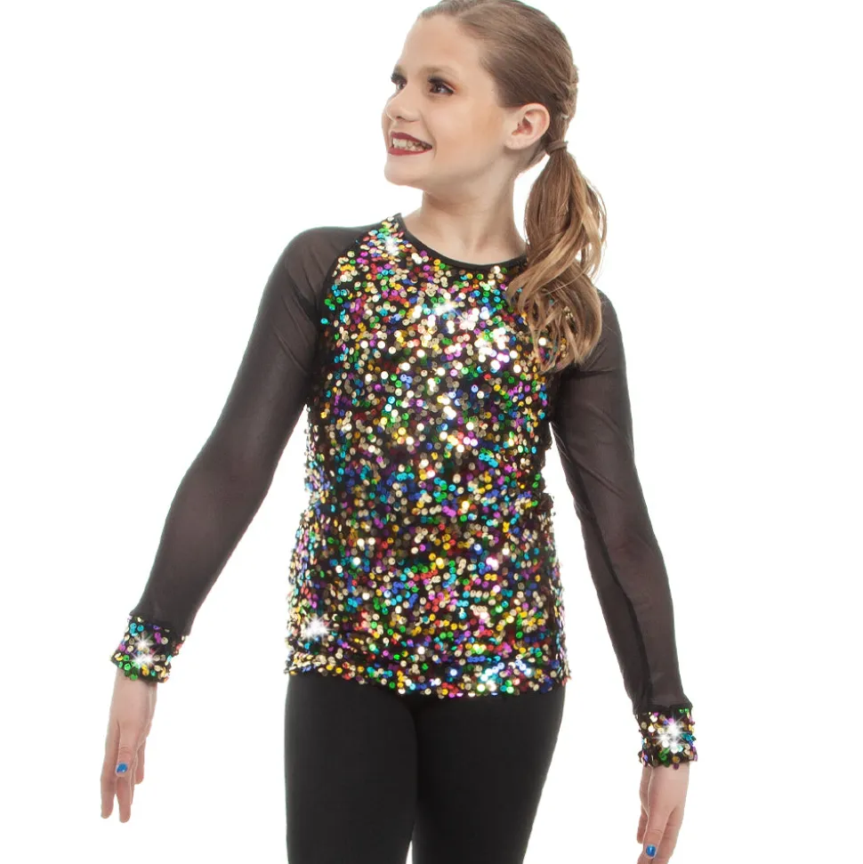 Alexandra Collection Kids Sequin Baseball Top