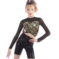 Alexandra Collection Kids Sequin Crop Top