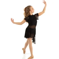 Alexandra Collection Youth Flutter Sleeve Skirted Leotard
