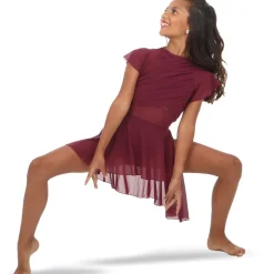 Alexandra Collection Youth Flutter Sleeve Skirted Leotard