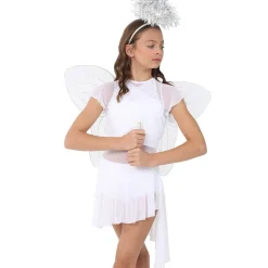 Alexandra Collection Youth Flutter Sleeve Skirted Leotard