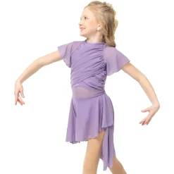 Alexandra Collection Youth Flutter Sleeve Skirted Leotard