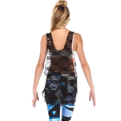 Alexandra Hi-Low Lace Cut it Out Top