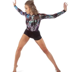 Alexandra Iridescent Sequin Biketard