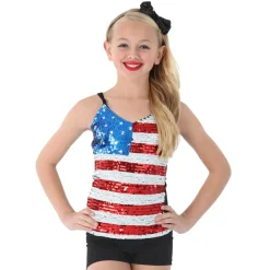 Alexandra Kids Sequin USA Tank