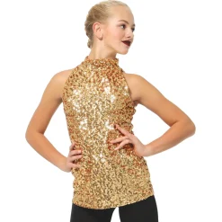 Alexandra Mock Neck Sequin Tank