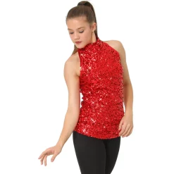 Alexandra Mock Neck Sequin Tank
