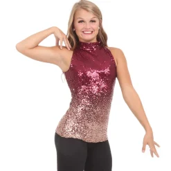 Alexandra Ombre Mock Neck Tank