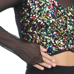 Alexandra Sequin Crop Top