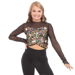 Alexandra Sequin Crop Top