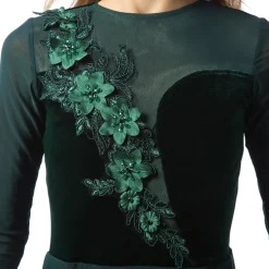Alexandra Youth Velvet Long Sleeve Skirted Leotard