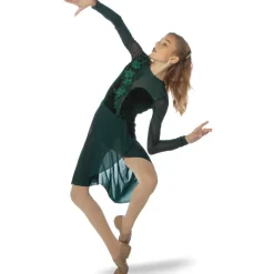 Alexandra Youth Velvet Long Sleeve Skirted Leotard