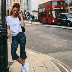 Animal Flared Capri Trousers
