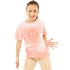 Checkered Smiley Face Tee
