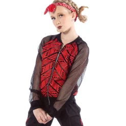 Chevron Pleather Bomber Jacket