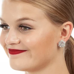 Clip Clear Rhinestone Earring
