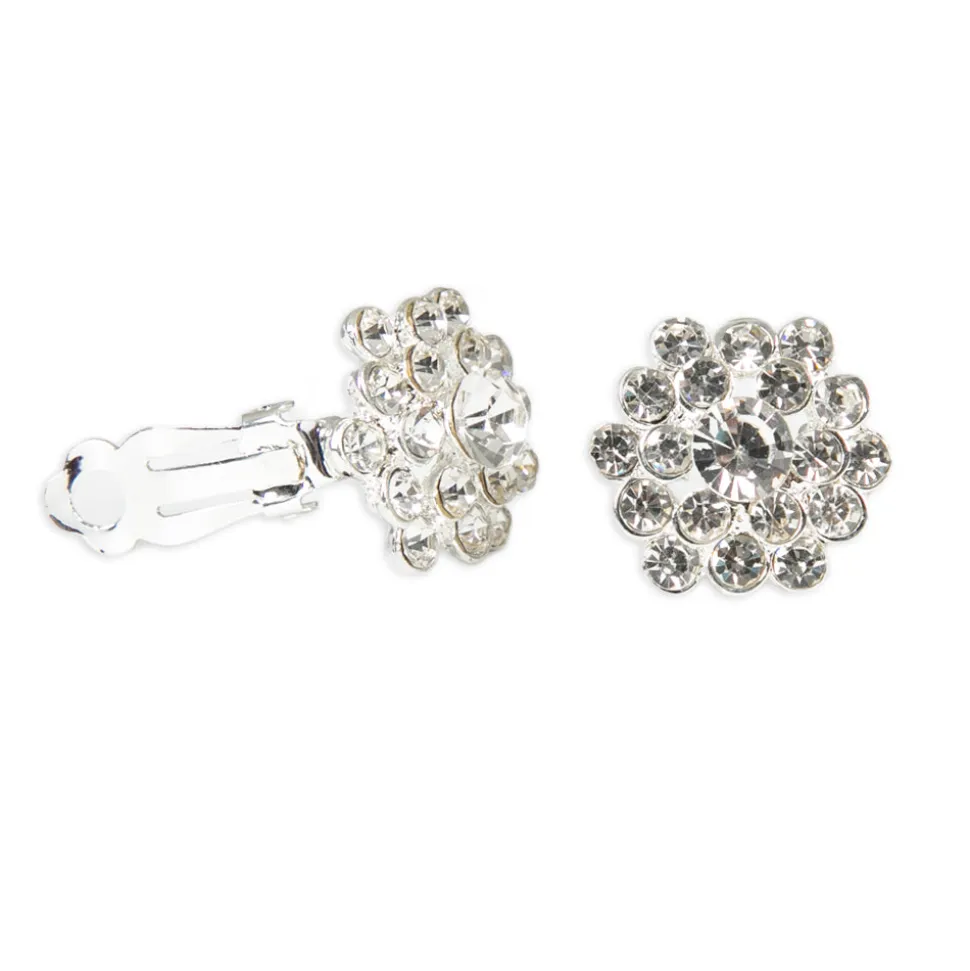 Clip Clear Rhinestone Earring