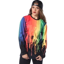 Colorful Paint Drip Long Sleeve Tee