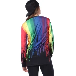Colorful Paint Drip Long Sleeve Tee