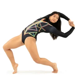 Come Alive Long Sleeve Rhinestoned Leotard
