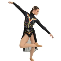 Come Alive Long Sleeve Rhinestoned Leotard