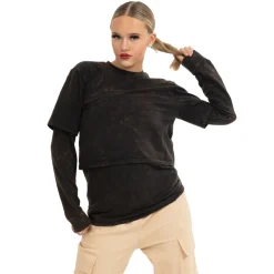 Confused Distressed Long Sleeve