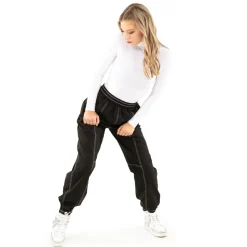 Contrast Stitch Elastic Joggers