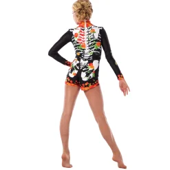 Day of Dead Skeleton Biketard