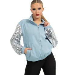 Denim Sequin Jacket