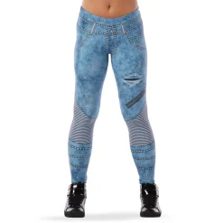 Distressed Denim Legging