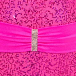Fancy Ruffle Sleeve Sequin Leotard