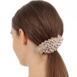 Feather Rhinestone Clip