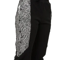 Fishnet Mesh Panel Joggers