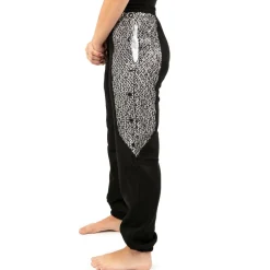 Fishnet Mesh Panel Joggers
