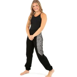 Fishnet Mesh Panel Joggers