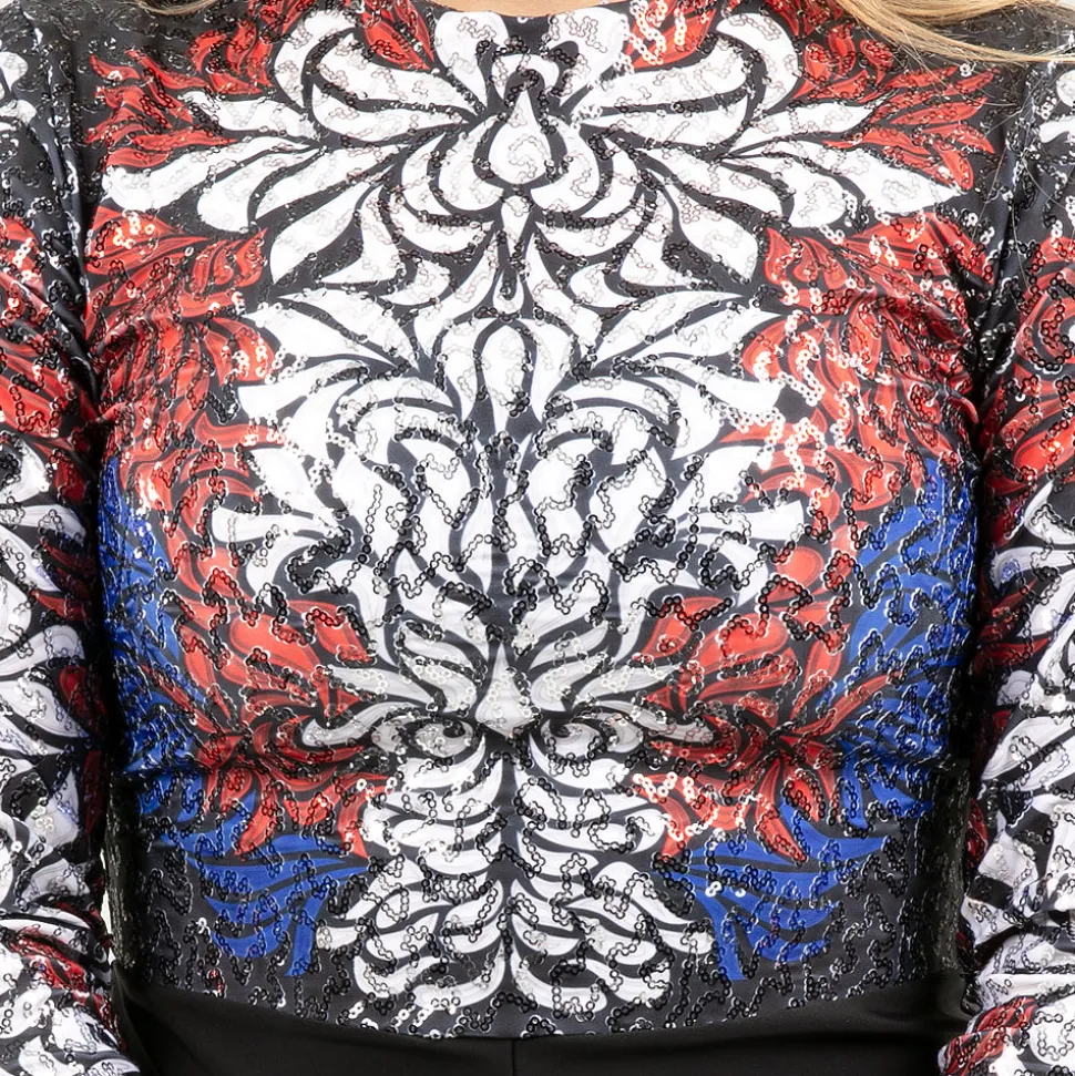 Floral Sequin Biketard