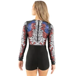 Floral Sequin Biketard