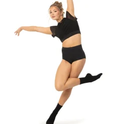 Flutter Sleeve Performance Crop Top