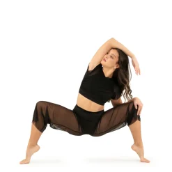 Flutter Sleeve Performance Crop Top