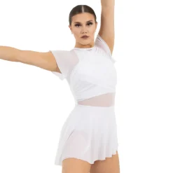 Flutter Sleeve Skirted Leotard