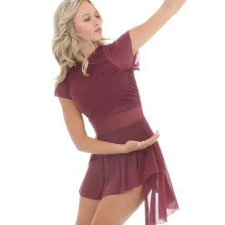 Flutter Sleeve Skirted Leotard