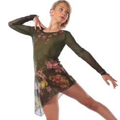 Garden of Eden Long Sleeve Mesh Dress