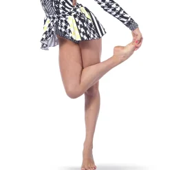 Houndstooth Peplum Skirt