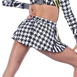 Houndstooth Peplum Skirt