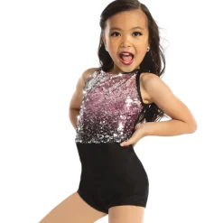It Ain't Me Ombre Sequin Raglan Biketard