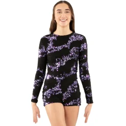 Lace Sequin Biketard