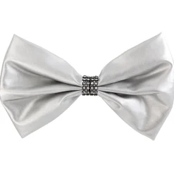 Large Leatherette Bow with Contrast Trim