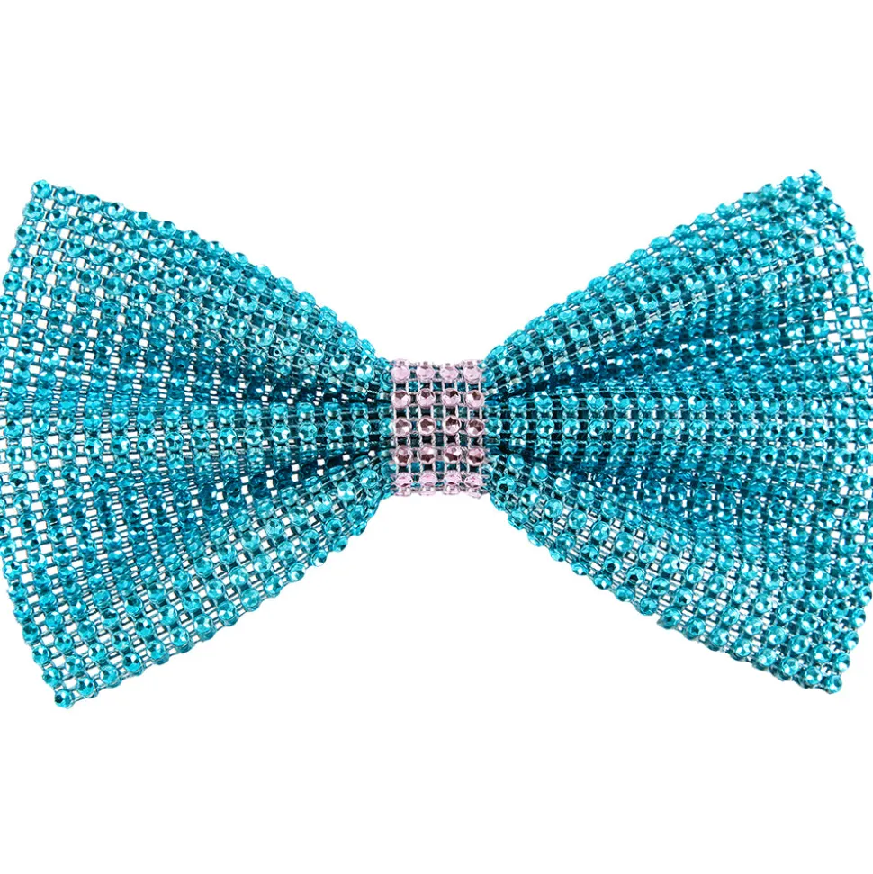 Large Rhinestone Bow with Contrast Trim